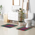 thumbnail image 6 of Yayeee Bath Rug for Bathroom Floor Non Slip Rectangle Fluffy Soft Absorbent Mat, 16"x24", Red Green Pattern, 6 of 7
