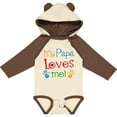 thumbnail image 3 of Inktastic My Papa Loves Me Boys or Girls Long Sleeve Baby Bodysuit, 3 of 5
