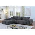 thumbnail image 5 of Canam L-shaped Upholstered Left Facing Chaise Sectional Sofa Dark Gray, 5 of 9