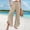 A1-Khaki, variant on CYYOLLPF Gauze Pants Women Wide Leg Pants Gaucho Pants Baggy Pants Flowy Pants for Women Elastic Waist Pants for Women Capsule Wardrobe for Women 2026 Palazzo Pants for Women Beige M