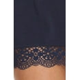 thumbnail image 3 of In Bloom by Jonquil Women's Crochet Lace-Trimmed Modal Chemise Size X-Large - Navy, 3 of 4