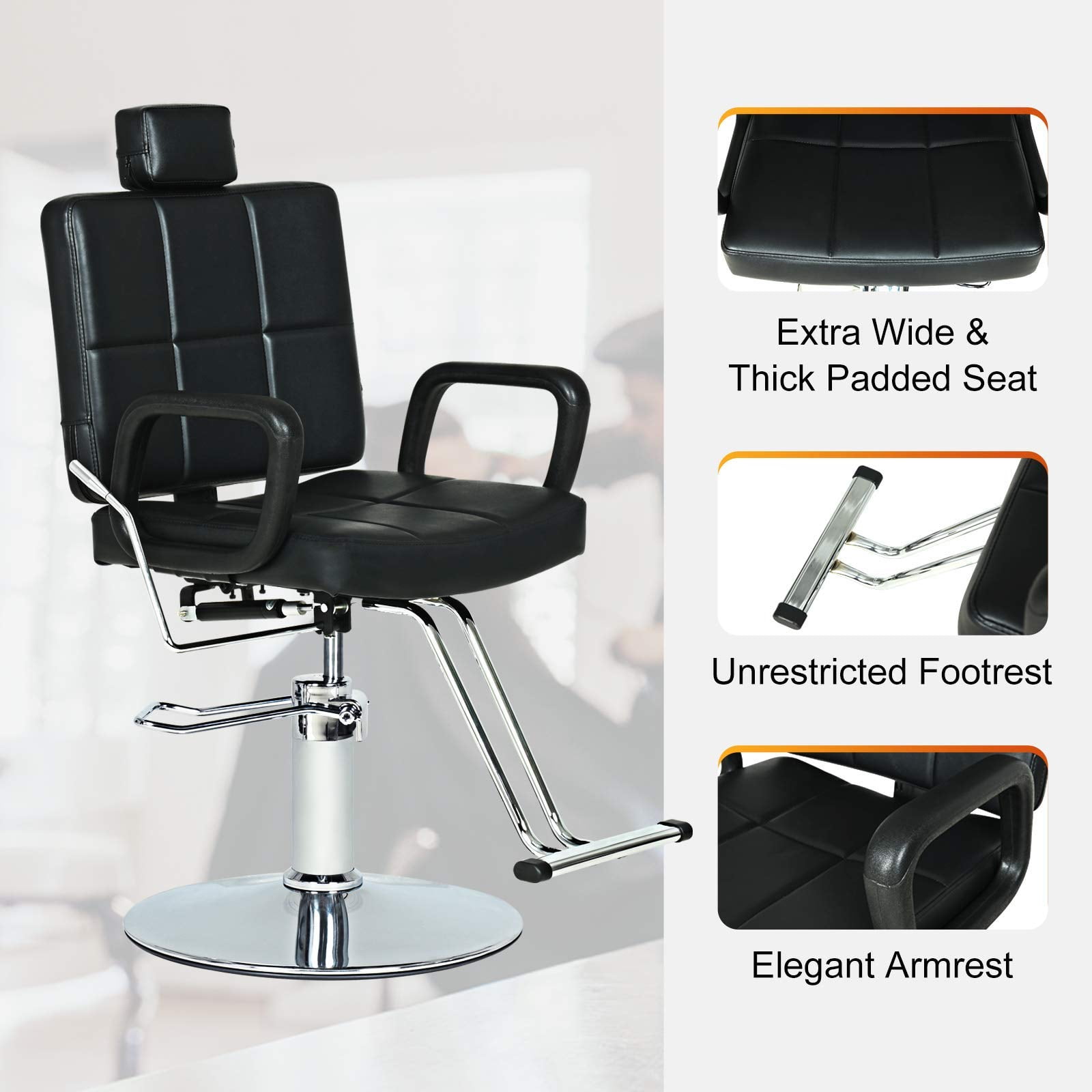 Stylist Chairs 2pcs For Salon Nurxiovo Classic Reclining Barber Chair 360 Degree Swivel Hydraulic Height Adjustable Beauty Spa Tattoo Hairdressing Equipment With Armrest Footrest Walmart Com Stylist Chairs 2pcs For Salon Nurxiovo Classic Reclining Barber Chair 360 Degree Swivel Hydraulic Height Adjustable Beauty Spa Tattoo Hairdressing Equipment With Armrest Footrest Walmart Com