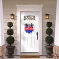 thumbnail image 5 of Eveokoki Welcome Fourth Of July Front Door Sign Funny Wreaths Hanging Wooden Plaque Decoration Round Rustic Wood Farmhouse Porch Decor for Home Front Door Decor, 12 x 12 Inch, 5 of 5