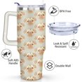 thumbnail image 3 of 40oz Dog Mom Tumbler - Leakproof Travel Coffee Mug with Handle - Cute Puppy Gift for Women Who Love Dogs - Double Wall Stainless, 3 of 7