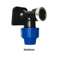 thumbnail image 2 of PP Fitting Screw Joint PE Pipe Drinking Water Clamp Connector Wall Plate Elbow, 2 of 2