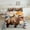 Navy Beige Orange Brown, variant on 7-Piece Funny Corgi Bedding Queen for Boys Girls Ocean Dolphin Comforter Set, Cartoon Animals Bedding Comforter Sets Oriental Asian Japanese Bed in a Bag, Ukiyoe Ocean Wave Sun Bedding Accessories