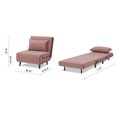 thumbnail image 4 of Artdeco Home Tustin Polyester Convertible Chair, Velvet Pink Blush, 4 of 10