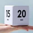thumbnail image 4 of GJX Household Timer,Timer Cube Timer. Kitchen Timer Kids Timer for Productivity Workout Flip Timer Classroom for Studytime Countdown Management Settings 1 3 5 10 Minutes. White,1X Timer, 4 of 7
