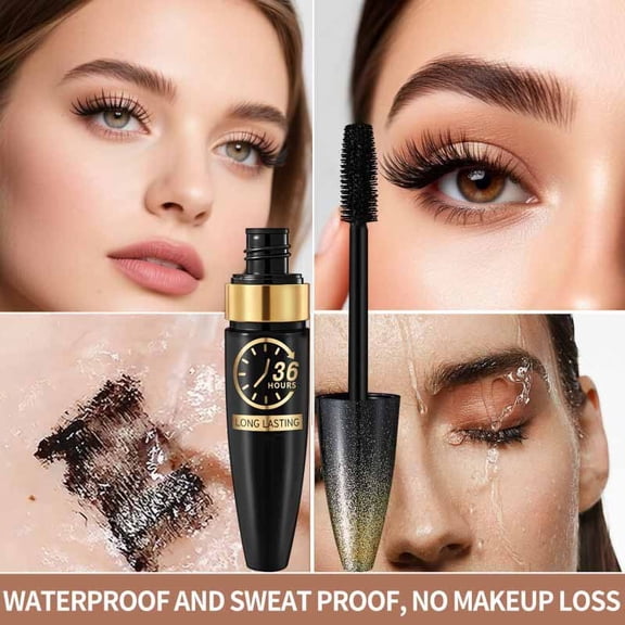 QunYou Waterproof Curling Mascara 10g Lengthening Volumizing Sweat-Proof Smudge-Proof Long Wear Eye Makeup for Women