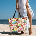 thumbnail image 6 of Disketp Color Donut Large Capacity Beach Bag, Waterproof Sandproof Beach Swim Pool Bag Tote Bag for Women, 6 of 7