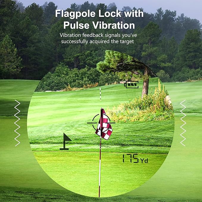 PEAKPULSE Golf Range Finder with Slope Compensation Switch 650 Yards Laser Rangefinder for Beginner & Skilled Gift with Battery