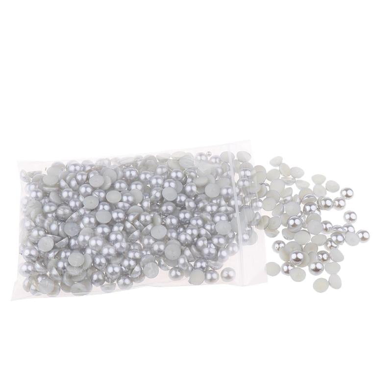GENEMA 1050/3000/3750/7500pcs Gradient Imitation Pearls Half Round Flatback  Pearl Beads DIY Material Art Crafts Scrapbook Jewelry Making 