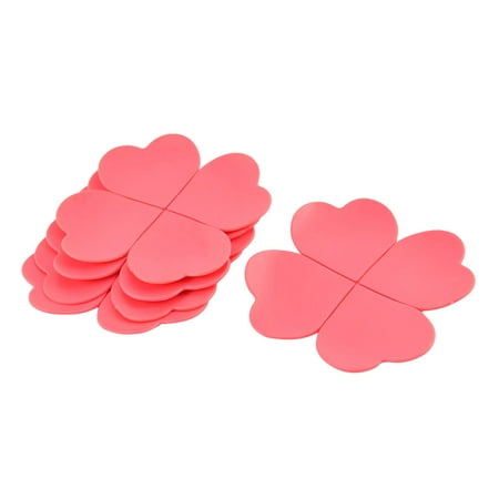 - Family Houseware Desk Table Silicone Four Leaf Clover Shape Cup Mats Red 5 PCS