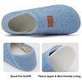 thumbnail image 3 of Barerun Slip-On Indoor House Shoes with Soft Insole & Rubber Sole Blue, 3 of 7