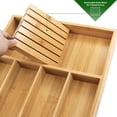 thumbnail image 4 of Organizador de cubiertos, soporte para utensilios para cajón, bandeja de cubiertos con divisor para cocina, almacenamiento de cubiertos y bloque de cuchillos extraíble, 4 of 7