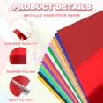 thumbnail image 3 of Papel de cartulina metálica Uxcell, A4 250GSM Cartón con acabado espejo para invitaciones de decoración de bodas Rojo Rosa 8.5x11, 3 of 5