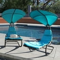 thumbnail image 2 of Geniqua Corp Steel Built-in Pillow and Removable Canopy Curved Lounge Chair, 2 of 8