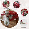 thumbnail image 5 of Red Christmas Table Cloth Waterproof Tablecloths, Snowman Truck Xmas Tree Ball Snowflake Winter Tablecloth Dining Table Cover for Kitchen Party Tabletop Outdoor, Rectangle Tablecloth 60x102 Inch, 5 of 9