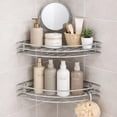 thumbnail image 2 of Organizador Esquinero Multiusos para Baños, Estante de Esquina de Metal, Almacenamiento de Baño, 2 of 8