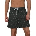 thumbnail image 1 of Pantalones cortos de playa ligeros con estampado de frutas INSPIRE CHIC para hombres Negro 32, 1 of 5
