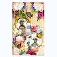 thumbnail image 1 of Metal Light Switch Plate Cover Cute Bulldog Couple Green Fedora Floral Crown DOG024, 1 of 13
