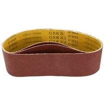 Uxcell 3" x 21" 80 Grit Lapped Joint Aluminum Oxide Sanding Belts for Wood Aluminum Metal Glass 3 Pack