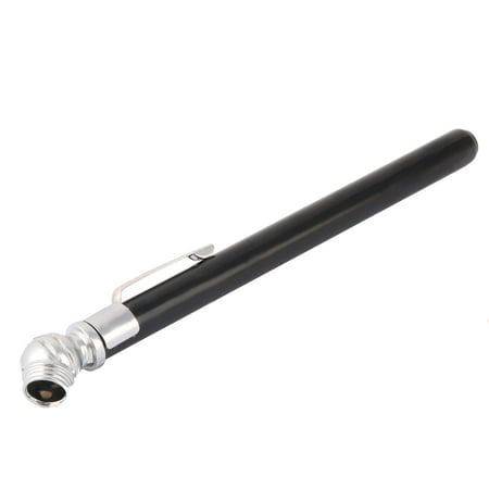 Plastic Car Tire Pressure Gauge Pen Tester Tool Silver Tone Black 14cm
