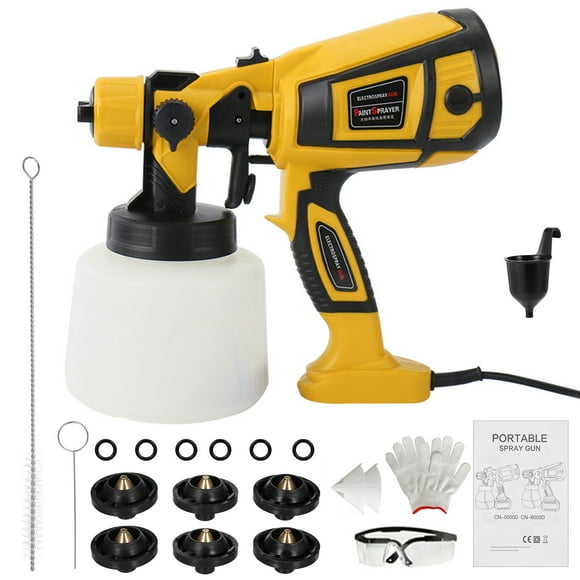 Paint Sprayer, 650W HVLP Electric Spray Paint Gun 1400ml Container with 6 Copper Nozzles 3