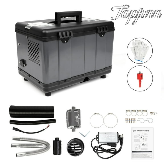 TB10 8KW TOOLBOX Diesel Air Heater AC110V DC12V 24V Adaptive Plateau portable parking heater, Auto Start-Stop & Ventilation function, with App Control for cars trucks RV campers tent garage