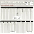 thumbnail image 4 of Light Filtering Pure White Curtains 84 Inches Long for Living Room, Modern Linen Blend Textured Sheer Memory Shape Trained Pleat Curtain Back Tab for Bedroom 2 Panel Set Window Drape 7FT, 4 of 14