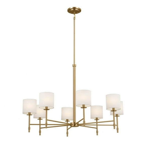 52502BNB Kichler Lighting Ali - 8 Light Chandelier In Traditional Style-27 Inches Tall and 38.75 Inches Wide-Brushed Natural Brass Finish