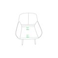 thumbnail image 6 of Lloyss Fabric Upholstered Home Office Task Chair with Open Back Desk Chair with Arms for Small Spaces Home Office Living Room Bedroom, 6 of 9