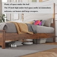 thumbnail image 5 of Queen Size Bed Frame with Charging & LED Lights|No Box Spring Needed|Sturdy Wood, 5 of 11