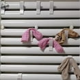 thumbnail image 3 of relayinert 6piece And Exquisite Craft No Drilling Required Towel Radiator With Easy Installation Simple Brushed Heated Towel White Bag 1Set, 3 of 6
