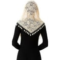 thumbnail image 3 of Mass Veil Triangle Mantilla Cathedral Head Covering Chapel Veil Lace Shawl Latin Scarf, 3 of 8