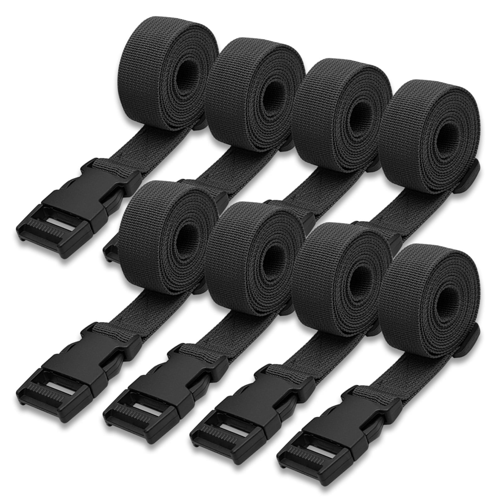 HISUNTEC 2" Nylon Webbing Straps & Buckles Kit – 6 Yards Strap + 5 Buckles + 10 Tri-Glides, No Sewing Required