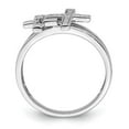 thumbnail image 2 of Sterling Silver Rhodium Plated Diamond  Crosses Ring QR4677, 2 of 5