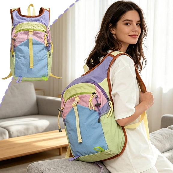 Kumdkdwn Nylon Tote Bag for Women Large Capacity Shoulder Bag, Lightweight Laptop Handbag with Multiple Pockets for Work, Travel & Daily Use, Light Blue