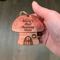 thumbnail image 4 of Mushroom House Worlds Most Awesome Nana - Cedar Ornament, 4 of 4