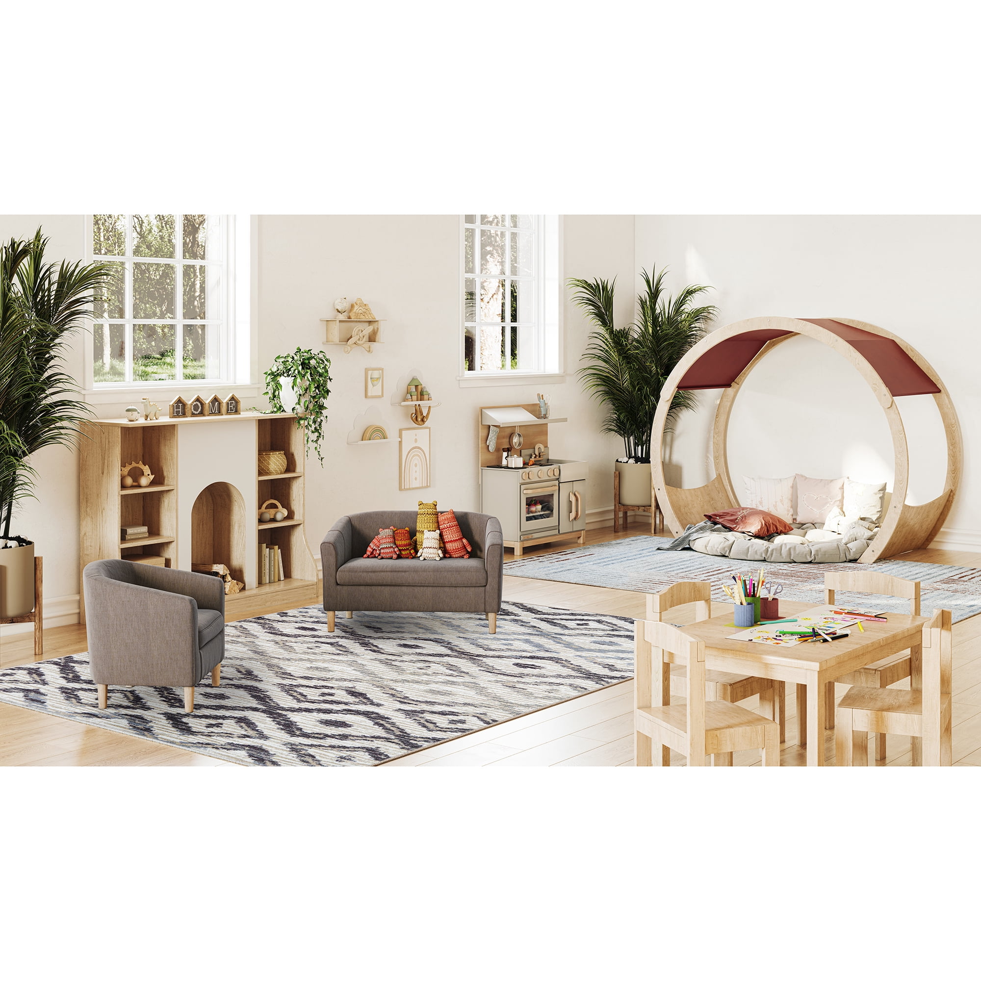 Joy Carpets Diamond Oasis 3'10" x 5'4" Indoor Area Rug in Color Twilight