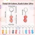 thumbnail image 2 of 1 Box 20Pcs Knitting Stitch Markers Polymer Clay Flower Beads Cute Charms Removable Locking Crochet Marker Clip on Crocheting Charms for Sewing Weaving Knitting Yarns DIY Craft Supplies for DIY, 2 of 9