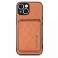 thumbnail image 1 of For Iphone 15 Carbon Fiber Leather Card Magsafe Mobile Phone Case, 1 of 4