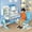 Blue, variant on YNCE Kids Study Desk and Chair Set, Height Adjustable Kids Table and Chairs, Desk for Bedroom, Children School Study Writing Tables with Large Writing Board, Ideal Gifts for Boys Girls
