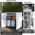 thumbnail image 6 of Indoor/Outdoor Storage Cabinet Waterproof, 34"x15" " Plastic Outdoor Storage Box for Garden Balcony Bathroom, All Weather Outdoor Storage Clearance, DIY Usage, with 1 Shelf, 6 of 7
