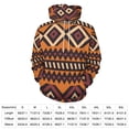 thumbnail image 5 of African Print Hoodie, Double hat sweater (Color:Brown Aztec Print; Size:S;), 5 of 8