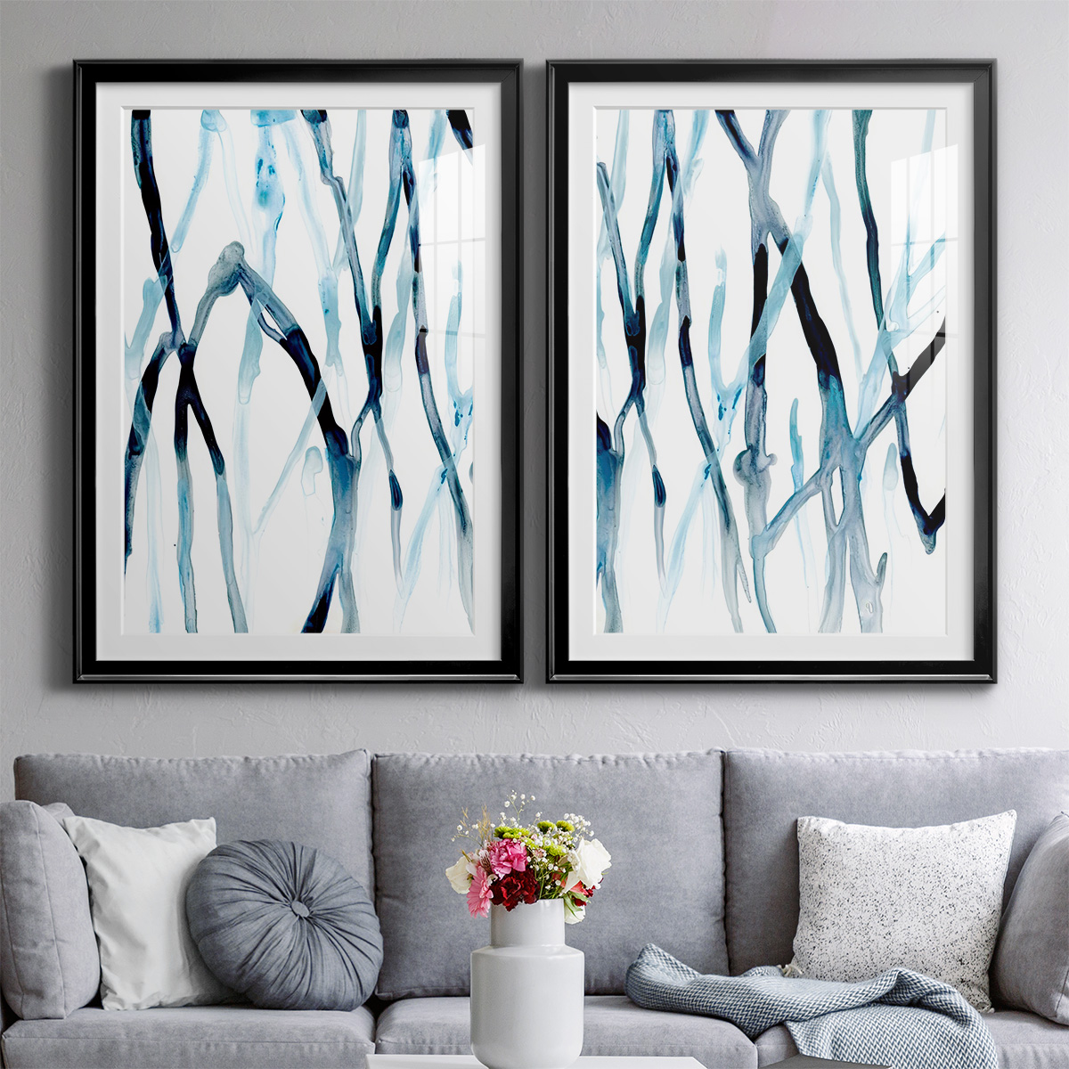 Wexford Home Runnel I Premium Framed Print, 30.5" x 42.5" - Ready to Hang, Black (Set of 2)