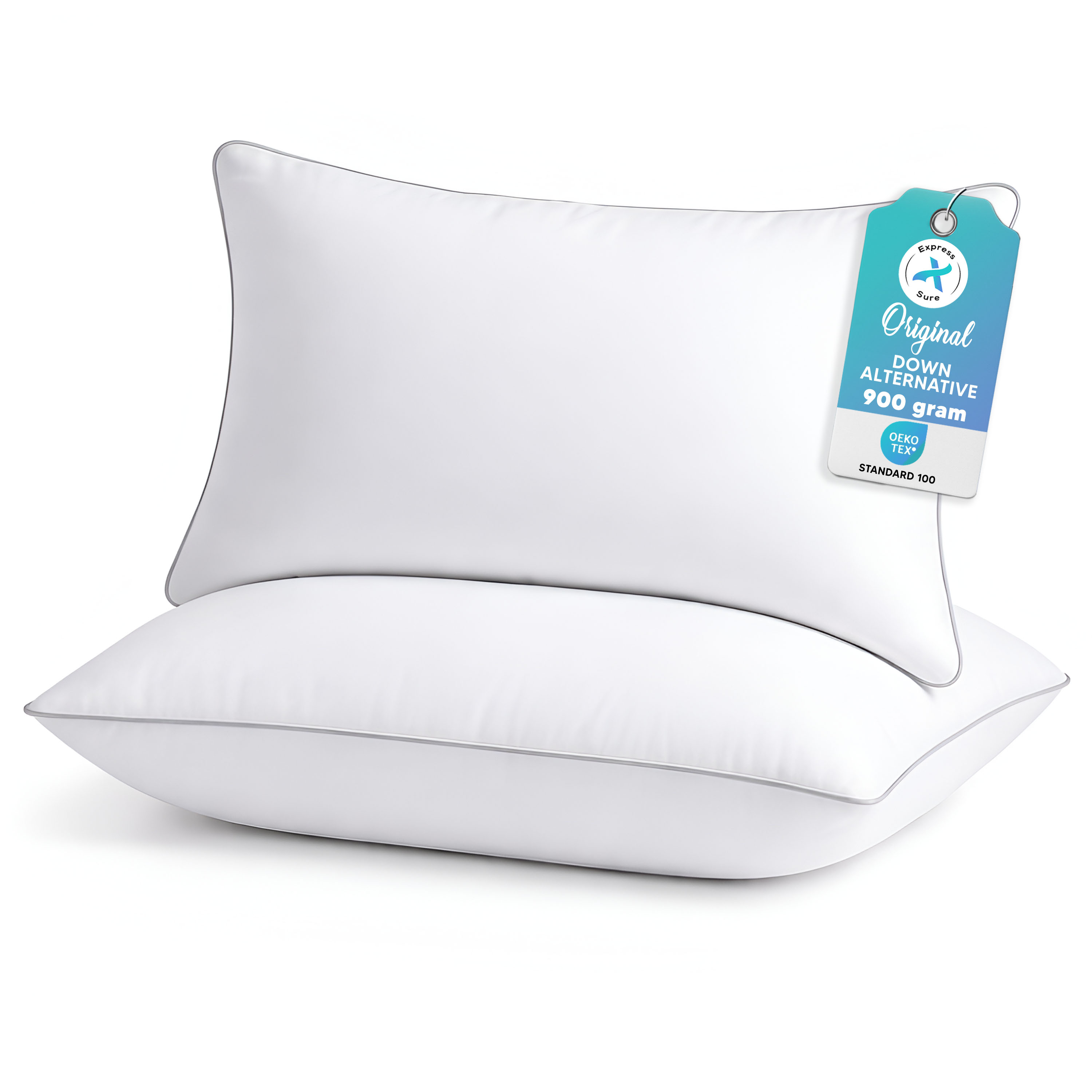 Express USA Supplies 2-Pack Standard Bed Pillows – Soft, Breathable & Hypoallergenic for Better Sleep