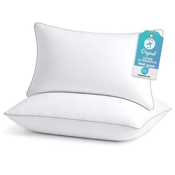 Express USA Supplies 2-Pack Standard Bed Pillows – Soft, Breathable & Hypoallergenic for Better Sleep