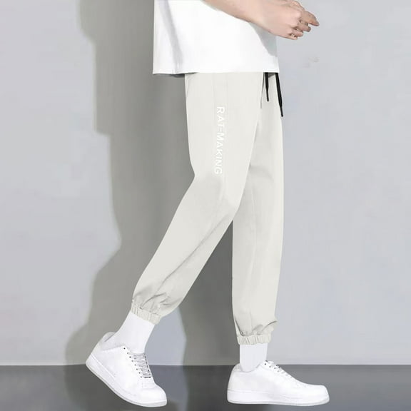 Sweatpants for Men Under $10 Free Shipping Drawstring Elastic Waist Loose Sports Pants Casual Pants Pants