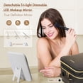 thumbnail image 3 of Bolsa de maquillaje de viaje Behaesty con espejo LED de doble capa, 3 of 9